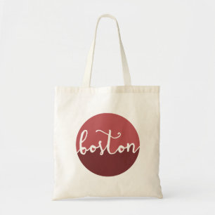 Boston, MA   Rust Circle Ombre Tote Bag