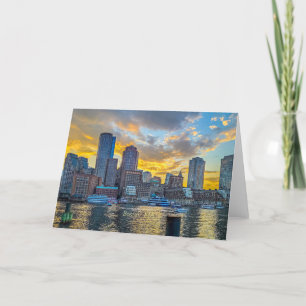 Boston, MA skyline, Thank You Card
