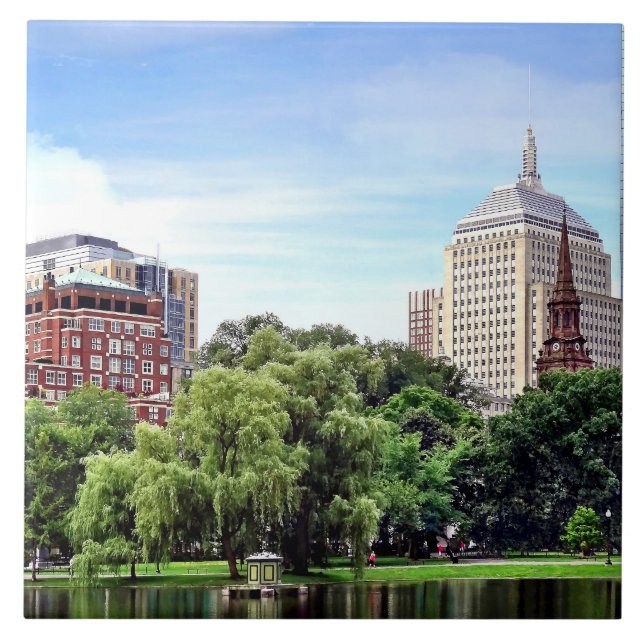 Boston MA - View From Boston Public Garden Tile (Front)