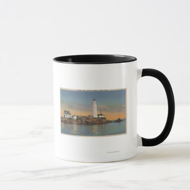 Boston, MABoston Lighthouse at Boston Harbour 2 Mug (Right)