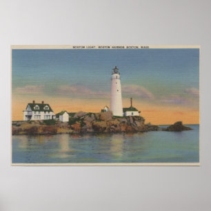 Boston, MABoston Lighthouse at Boston Harbour 2 Poster
