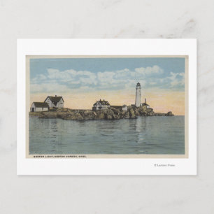 Boston, MABoston Lighthouse at Boston Harbour Postcard