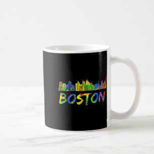 Boston Machusetts Shirt Skyline Paint Vintage  Coffee Mug