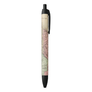 Boston Map by Mitchell Black Ink Pen