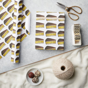 Boston Mass Cream Pie Slice Food Foodie Dessert  Wrapping Paper
