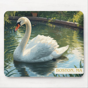 Boston, Mass. Public Garden Swan Mousepad