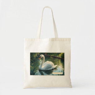 Boston, Mass. Public Garden Swan Tote Bag
