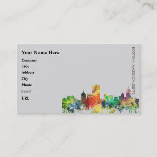 BOSTON MASS. SKYLINE SP - BUSINESS CARD