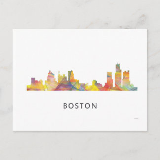 BOSTON MASS. SKYLINE WB1- POSTCARD