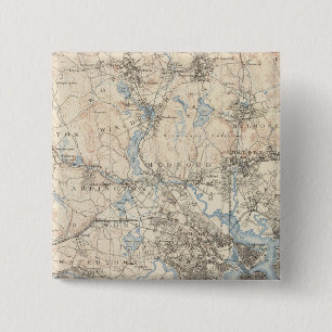 Boston, Massachusetts 15 Cm Square Badge