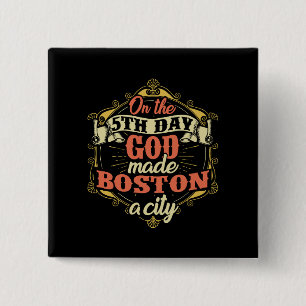 Boston Massachusetts 15 Cm Square Badge