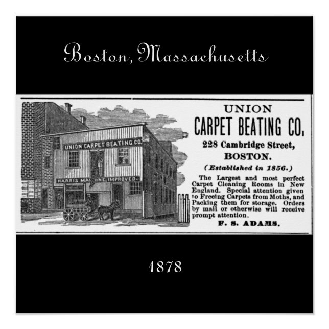 Boston, Massachusetts 1878 Poster (Front)