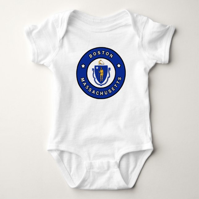 Boston Massachusetts Baby Bodysuit (Front)