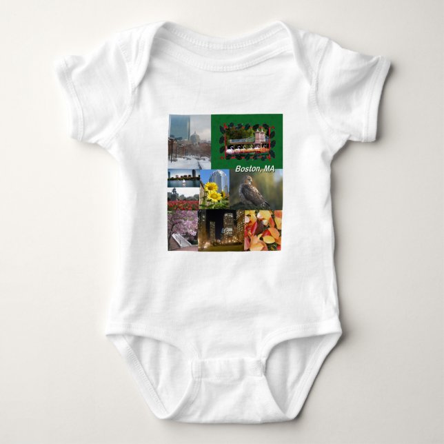 Boston, Massachusetts  Baby Bodysuit (Front)