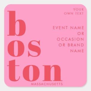 Boston Massachusetts Brand Marketing  Square Sticker