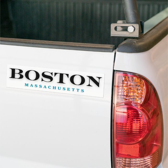Boston Massachusetts Bumper Sticker (On Truck)