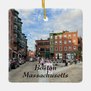 Boston Massachusetts Ceramic Ornament