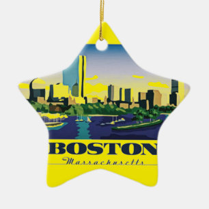 Boston, Massachusetts Ceramic Tree Decoration