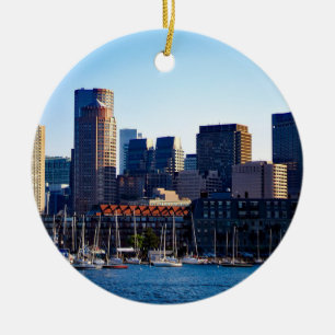Boston Massachusetts Christmas Keepsake Souvenir Ceramic Tree Decoration