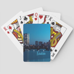 Boston Massachusetts City Skyline Playing Cards