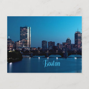 Boston Massachusetts City Skyline Postcard
