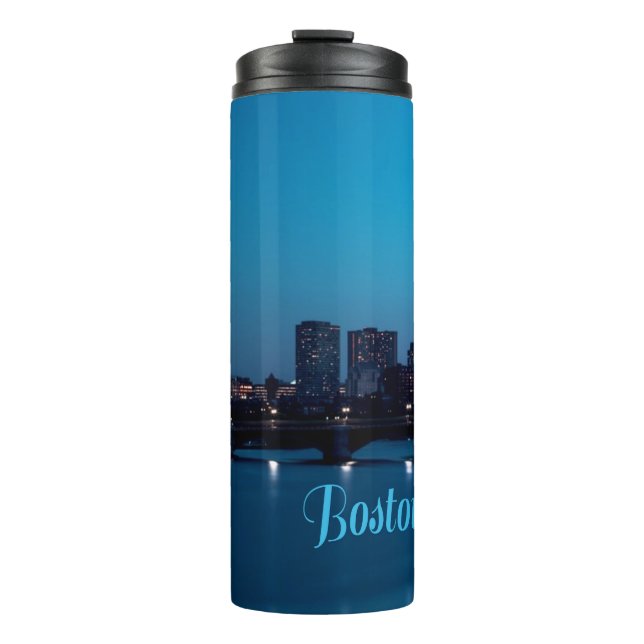 Boston Massachusetts City Skyline Thermal Tumbler (Front)