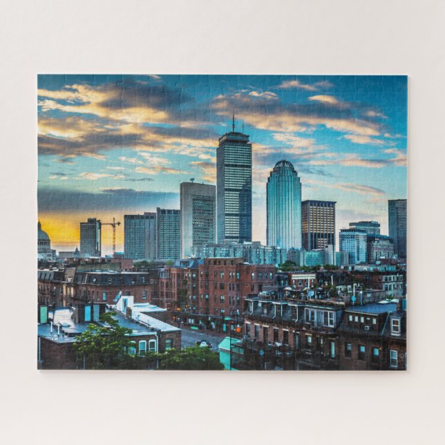 Boston Massachusetts City Skyline Travel Photo Jigsaw Puzzle (Horizontal)
