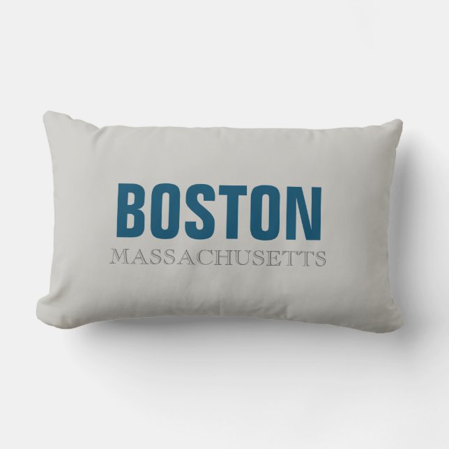 Boston Massachusetts City Throw Pillow (Front)