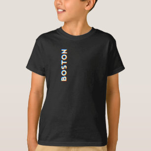Boston Massachusetts CMYK Glitch Type T-Shirt