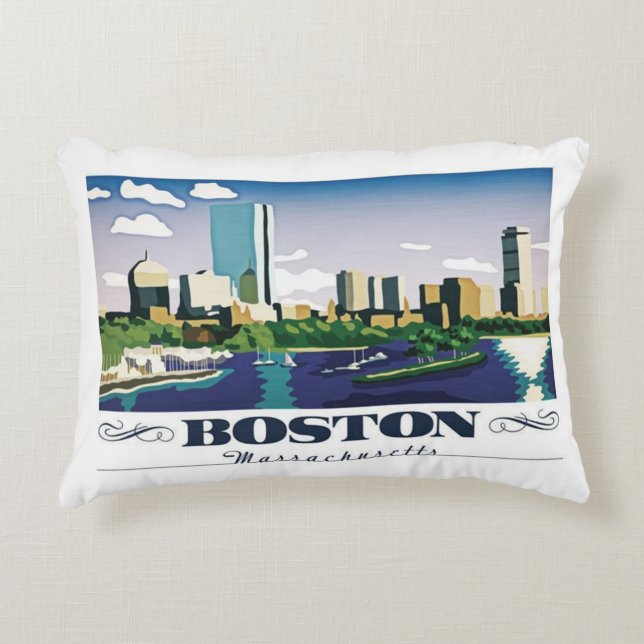 Boston, Massachusetts Decorative Cushion (Front)