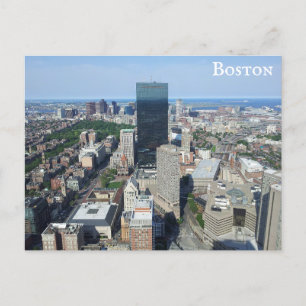 Boston Massachusetts Downtown City Skyline Travel Postcard