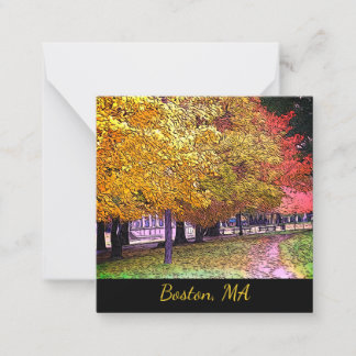 Boston, Massachusetts Fall Foliage Card