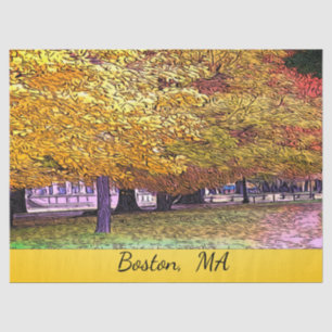 Boston, Massachusetts Fall Foliage  Tissue Paper
