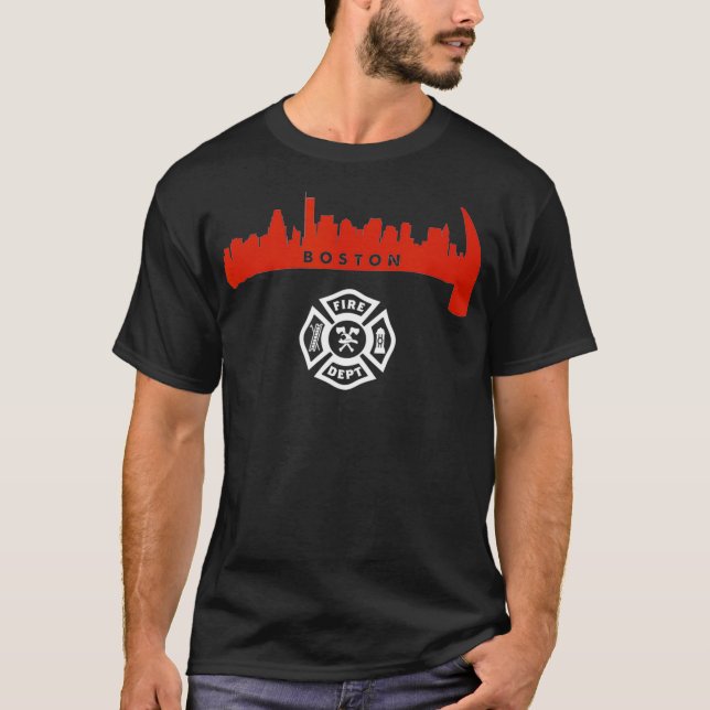Boston Massachusetts Fire Rescue Department T-Shirt (Front)