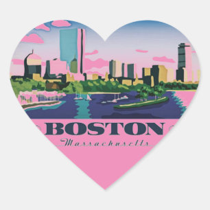 Boston, Massachusetts Heart Sticker