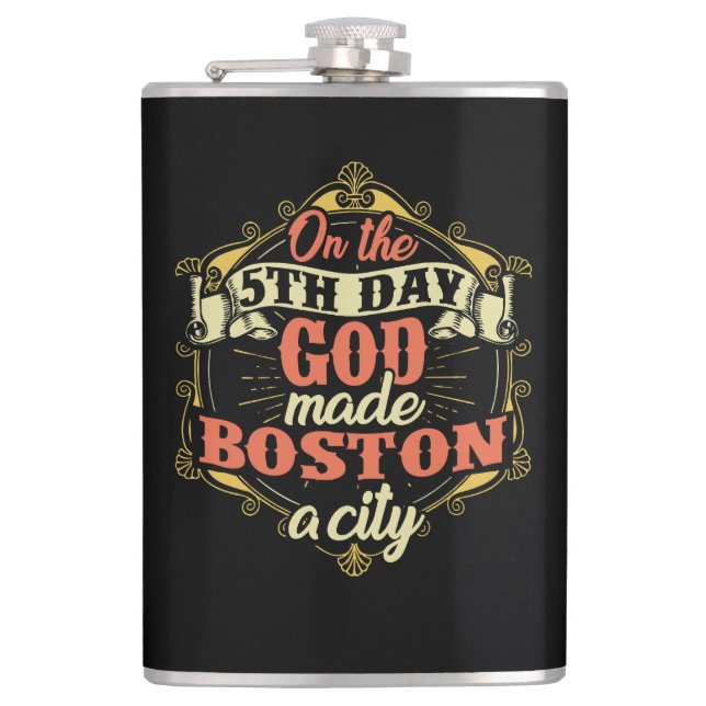 Boston Massachusetts Hip Flask (Front)