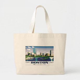 Boston, Massachusetts Large Tote Bag