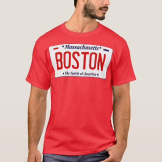 BOSTON Massachusetts License Plate TShirt