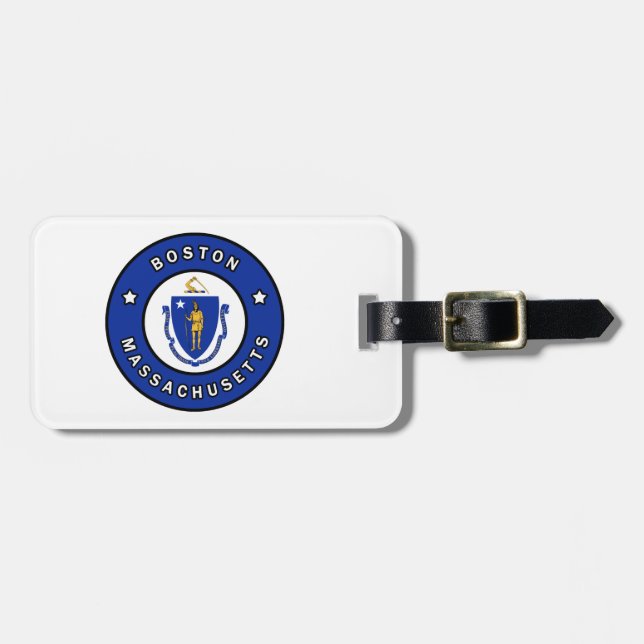 Boston Massachusetts Luggage Tag (Front Horizontal)