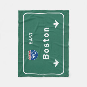 Boston Massachusetts ma Interstate Highway Road : Fleece Blanket