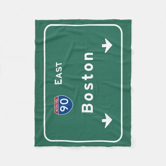 Boston Massachusetts ma Interstate Highway Road : Fleece Blanket (Front)
