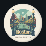 Boston Massachusetts Magnet<br><div class="desc">See my store for more Massachusetts items.</div>