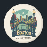 Boston Massachusetts Magnet<br><div class="desc">See my store for more Massachusetts items.</div>