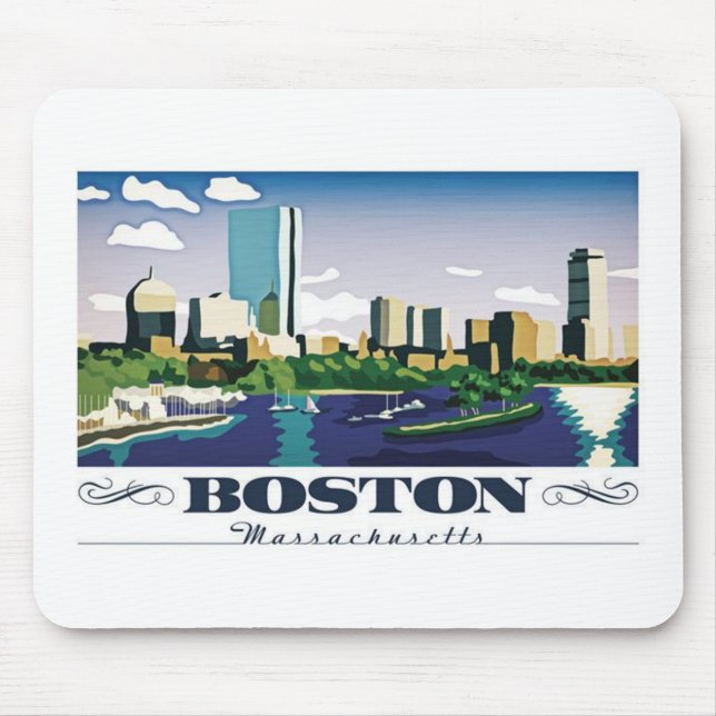 Boston, Massachusetts Mouse Mat (Front)