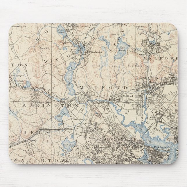 Boston, Massachusetts Mouse Mat (Front)