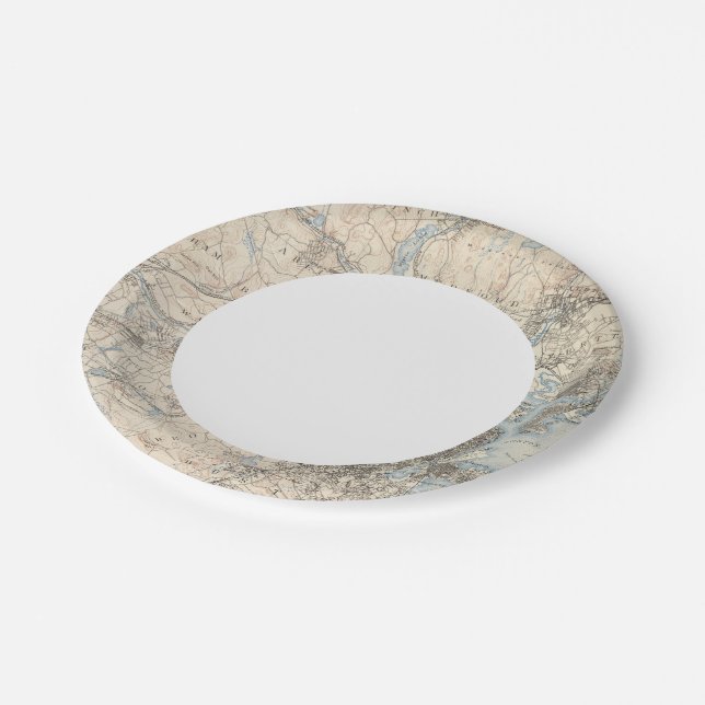 Boston, Massachusetts Paper Plate (Angled)