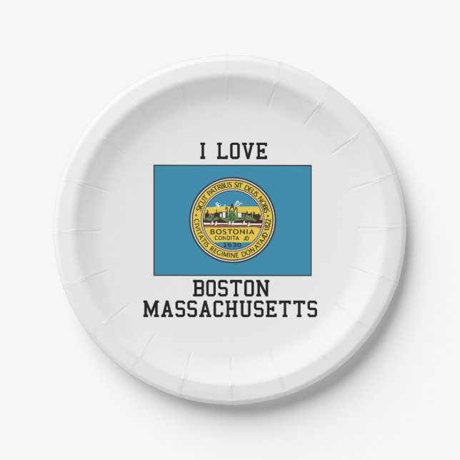 Boston, Massachusetts Paper Plate (Front)