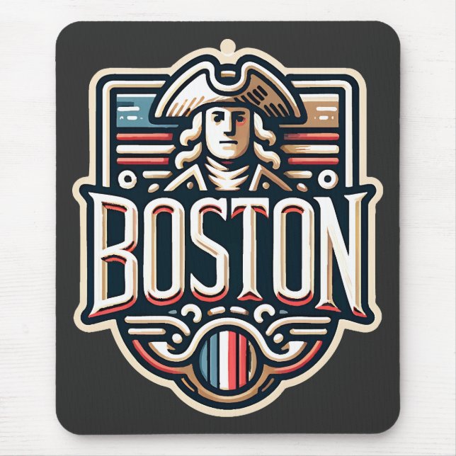 Boston Massachusetts Paul Revere Mouse Mat (Front)