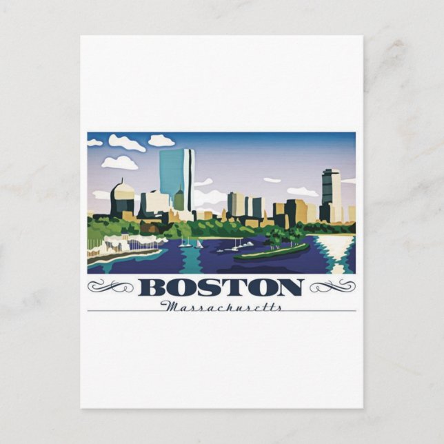 Boston, Massachusetts Postcard (Front)