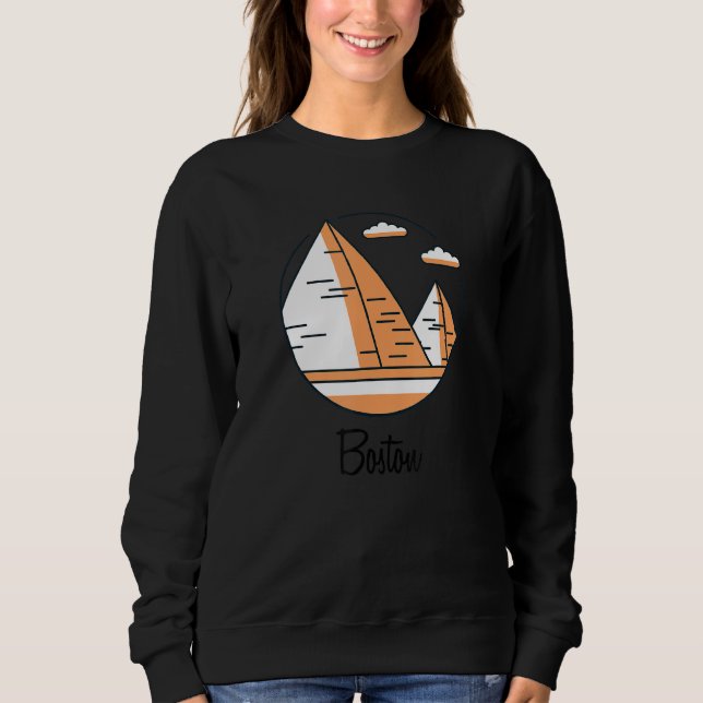 Boston Massachusetts  Pyramid Bad Geography Stupid Sweatshirt (Front)